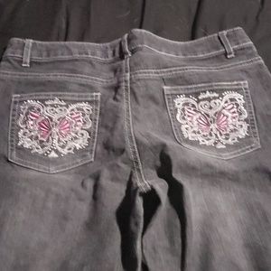 black butterfly straight leg